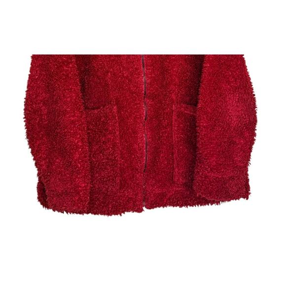 Steve Madden Coat Women X Large Red‎ Shearling Going Out Valentines Party Teddy - Picture 3 of 8